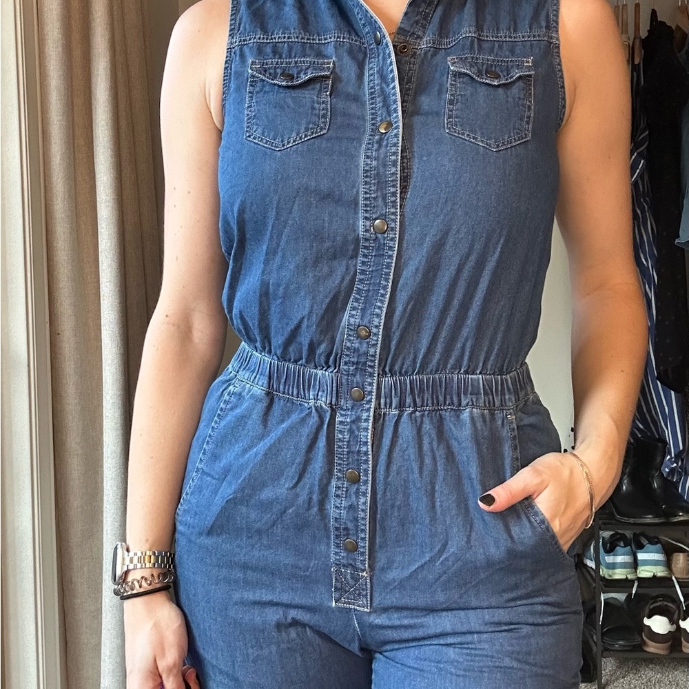 GAP Women's Blue Denim Overalls